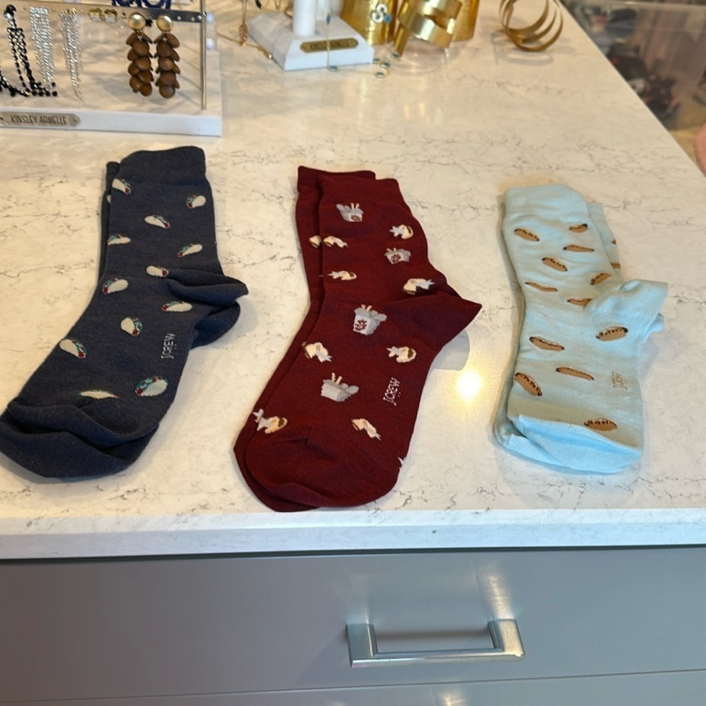 J Crew 3 pack food socks​